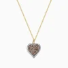 Effy Jewelry 14K Yellow Gold Espresso Diamond Heart Pendant | Necklaces & Pendants