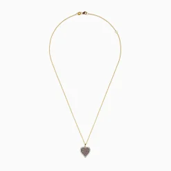 Effy Jewelry 14K Yellow Gold Espresso Diamond Heart Pendant | Necklaces & Pendants