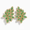 Effy Jewelry 14K Yellow Gold French Clip Emerald and Diamond Statement Earrings, 2.95 TCW | Earrings