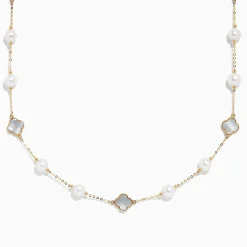 Effy Jewelry 14K Yellow Gold Fresh Water Pearl and Mother of Pearl Necklace | Necklaces & Pendants