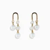 Effy Jewelry 14K Yellow Gold Fresh Water Pearl and Diamond Drop Earrings | Earrings