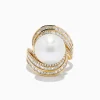 Effy Jewelry 14K Yellow Gold Fresh Water Pearl and Diamond Statement Ring | Rings