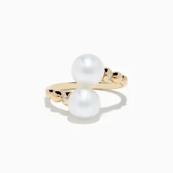 Effy Jewelry 14K Yellow Gold Fresh Water Pearl and Diamond Bypass Ring | Rings