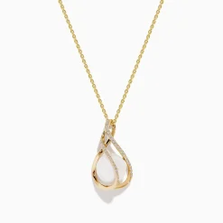 Effy Jewelry 14K Yellow Gold Fresh Water Pearl and Diamond Pendant | Necklaces & Pendants