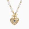 Effy Jewelry 14K Yellow Gold Fresh Water Pearl Sapphire and Diamond Necklace | Necklaces & Pendants