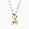 Effy Jewelry 14K Yellow Gold Fresh Water Pearl and Diamond Evil Eye Necklace | Necklaces & Pendants
