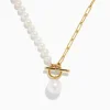 Effy Jewelry 14K Yellow Gold Fresh Water Pearl u0026 Paperclip Chain Necklace | Necklaces & Pendants