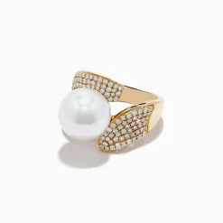 Effy Jewelry 14K Yellow Gold Fresh Water Pearl and Diamond Statement Ring | Rings