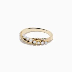 Effy Jewelry 14K Yellow Gold Fresh Water Pearl and Diamond Ring | Rings
