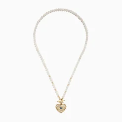 Effy Jewelry 14K Yellow Gold Fresh Water Pearl Sapphire and Diamond Necklace | Necklaces & Pendants