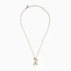 Effy Jewelry 14K Yellow Gold Fresh Water Pearl and Diamond Evil Eye Necklace | Necklaces & Pendants