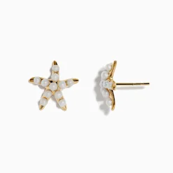 Effy Jewelry 14K Yellow Gold Fresh Water Pearl Starfish Stud Earrings | Earrings