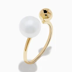 Effy Jewelry 14K Yellow Gold Fresh Water Pearl and Bead Open Ring | Rings
