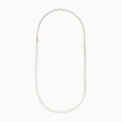 Effy Jewelry 14K Yellow Gold Freshwater Pearl and Paperclip Chain Necklace | Necklaces & Pendants