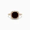 BH Multi 14K Yellow Gold Garnet and Diamond Ring | Rings