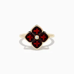 Effy Jewelry 14K Yellow Gold Garnet and Diamond Ring | Rings