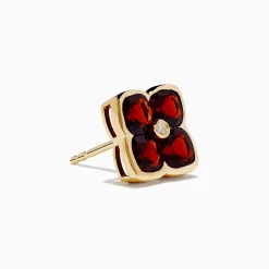 Effy Jewelry 14K Yellow Gold Garnet and Diamond Earrings | Earrings