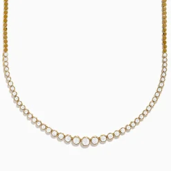 Effy Jewelry 14K Yellow Gold Graduated Diamond Tennis Necklace | Necklaces & Pendants