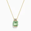 Effy Jewelry 14K Yellow Gold Green Amethyst and White Topaz Pendant | Necklaces & Pendants