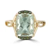 Effy Jewelry 14K Yellow Gold Green Amethyst and Diamond Ring, 3.73 TCW | Rings