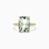 Effy Jewelry 14K Yellow Gold Green Amethyst and Diamond Cocktail Ring | Rings