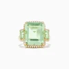 BH Multi 14K Yellow Gold Green Amethyst and Diamond Ring | Rings