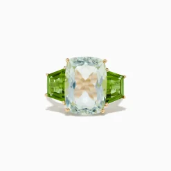 BH Multi 14K Yellow Gold Green Amethyst and Peridot Ring | Rings