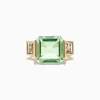 Effy Jewelry 14K Yellow Gold Green Amethyst and White Topaz Ring | Rings