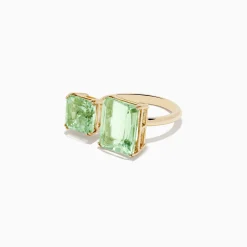 Effy Jewelry 14k Yellow Gold Green Amethyst Toi Et Moi Ring | Rings