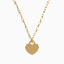 Effy Jewelry 14K Yellow Gold Heart on a Paperclip Chain Necklace | Necklaces & Pendants