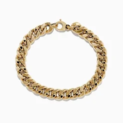 Effy Jewelry 14K Yellow Gold Hollow Curb Chain Bracelet 7.5" | Bracelets