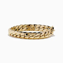 Effy Jewelry 14K Yellow Gold Hollow Curb Chain Bracelet 7.5" | Bracelets