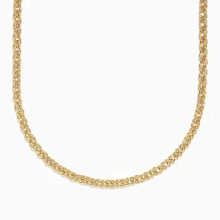Effy Jewelry 14K Yellow Gold Hollow Interlock Links Chain Necklace 18" | Necklaces & Pendants