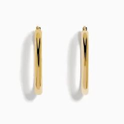 Effy Jewelry 14K Yellow Gold Hollow Oval Hoop Earrings | Earrings