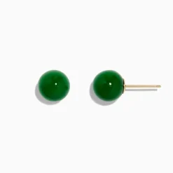 Effy Jewelry 14K Yellow Gold Jade Stud Earrings, 18.70 TW | Earrings