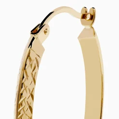 Effy Jewelry 14K Yellow Gold Kniff Edge Tube Hoops | Earrings