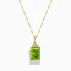 BH Multi 14K Yellow Gold Lemon Quartz and Diamond Pendant | Necklaces & Pendants