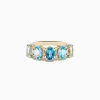 Effy Jewelry 14K Yellow Gold London, Sky u0026 Blue Topaz and Diamond Ombre Ring | Rings