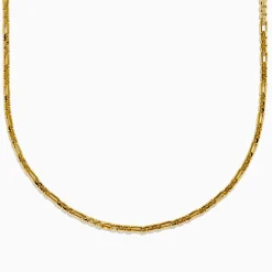 Effy Jewelry 14K Yellow Gold 3mm Hollow Alternated Round Box 20" Necklace | Mens | Necklaces & Pendants