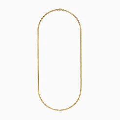 Effy Jewelry 14K Yellow Gold 2.7mm Solid Oval Curb 24" Chain | Mens | Accessories