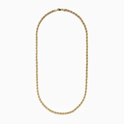 Effy Jewelry 14K Yellow Gold 4mmHollow Spiral Rope 22" Necklace | Mens | Necklaces & Pendants
