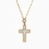 Effy Jewelry 14K Yellow Gold Mother of Pearl Cross Pendant | Necklaces & Pendants