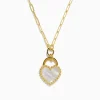 Effy Jewelry 14K Yellow Gold Mother of Pearl Heart Pendant | Necklaces & Pendants