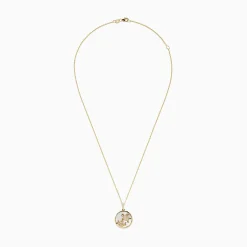 BH Multi 14K Yellow Gold Mother of Pearl and Diamond Turtle Pendant, 0.13 TCW | Necklaces & Pendants