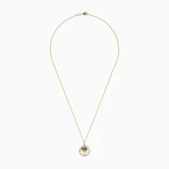 BH Multi 14K Yellow Gold Mother of Pearl and Diamond Palm Tree Pendant, 0.18 TW | Necklaces & Pendants