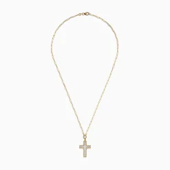 Effy Jewelry 14K Yellow Gold Mother of Pearl Cross Pendant | Necklaces & Pendants