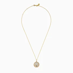 Effy Jewelry 14K Yellow Gold Mother Of Pearl, Diamond and Sapphire Evil Eye Pendant | Necklaces & Pendants