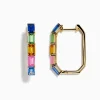 Effy Jewelry 14K Yellow Gold Multi Color Sapphire Huggie Earrings | Earrings