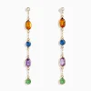 Effy Jewelry 14K Yellow Gold Multi Color Sapphire and Diamond Station Earrings | Earrings