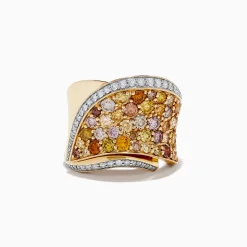 Effy Jewelry 14K Yellow Gold Multi Color Diamond Statement Ring | Rings